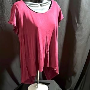 Calvin Klein jeans crop top shirt. Size L. Women. Burgundy. Excellent condition!